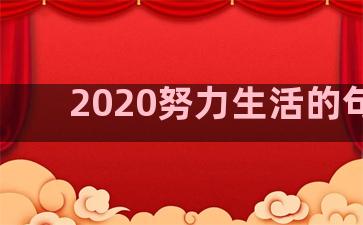 2020努力生活的句子