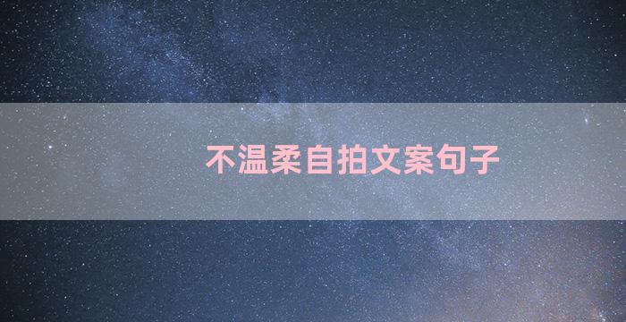 不温柔自拍文案句子