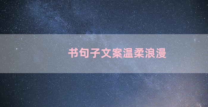 书句子文案温柔浪漫