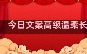 今日文案高级温柔长句子