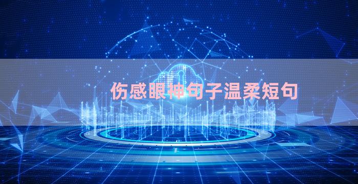 伤感眼神句子温柔短句