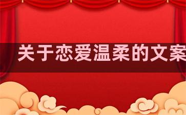 关于恋爱温柔的文案句子