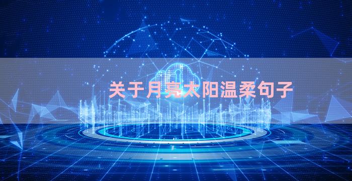 关于月亮太阳温柔句子