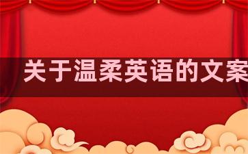 关于温柔英语的文案句子