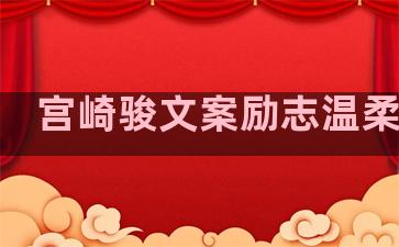 宫崎骏文案励志温柔句子