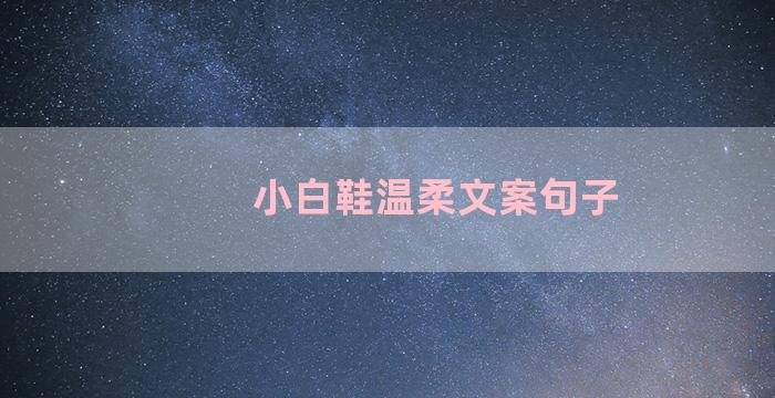 小白鞋温柔文案句子
