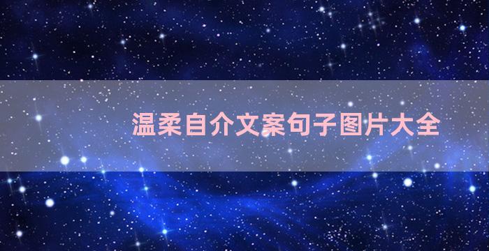 温柔自介文案句子图片大全