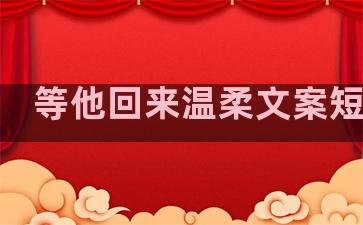 等他回来温柔文案短句子